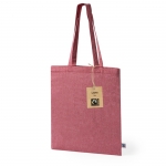 Bolsa de algodón Fairtrade y reciclado GRS con asas largas 120g/m2 octava vista