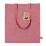 Bolsa de algodón Fairtrade y reciclado GRS con asas largas 120g/m2