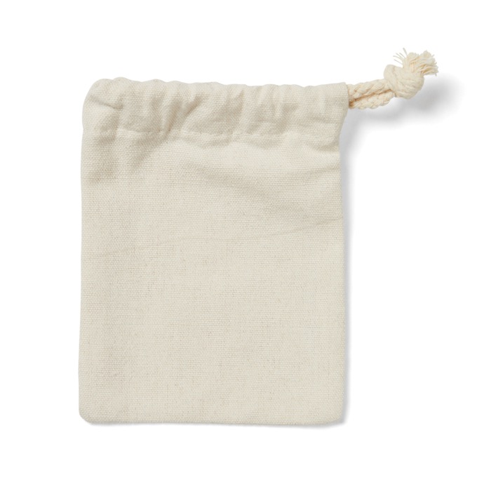 Juego de tres en raya de madera con tablero en bolsa de algodón color marrón tercera vista Juego de tres en raya de madera con tablero en bolsa de algodón color marrón tercera vista