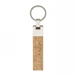 Elegante llavero personalizado de corcho con un toque de metal Cork color marrón primera vista