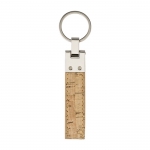 Elegante llavero personalizado de corcho con un toque de metal Cork color marrón segunda vista