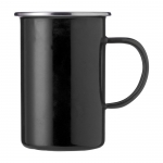 Taza de metal esmaltada de diseño vintage y 550ml Big Metal color negro primera vista