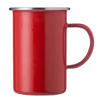 Taza de metal esmaltada de diseño vintage y 550ml Big Metal color rojo primera vista