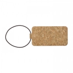 Identificador de maletas en corcho personalizado con logo Cork color marrón primera vista