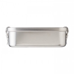 Fiambrera con logo grande de acero con separador 1,2L Inox Space color plateado primera vista