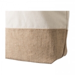 Bolsa resistente en yute y algodón con asas reforzadas Jute Summer color caqui segunda vista