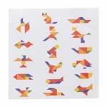 Rompecabezas tangram de madera de colores para regalar Shape color marrón quinta vista