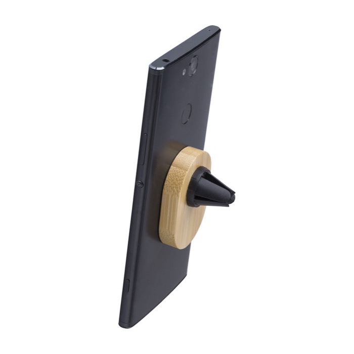 Soporte magnético de bambú de móvil para coche Carpool color marrón quinta vista