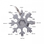 Herramienta multifunción con forma de copo de nieve Snowflake color plateado tercera vista