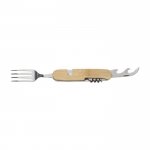 Set de cubiertos de metal plegable con 5 funciones Camping color marrón tercera vista