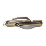 Set de cubiertos de metal plegable con 5 funciones Camping color marrón cuarta vista