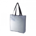 Bolsa de tela personalizada poliéster 190D reflectante Flash color plateado segunda vista