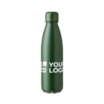 Botella de acero grande con función termo 750ml Lifestyle Premium color verde vista de impresión