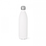 Botella de acero inoxidable reciclado con tapón antifugas 1L color blanco