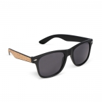 Gafas de sol con logotipo recicladas protección UV400 SunCork color negro