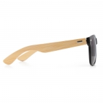Gafas de sol de bambú y plástico reciclado con protección UV400 color negro tercera vista