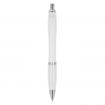 Bolígrafo de ABS personalizable antibacteriano tinta azul Colors color blanco cuarta vista