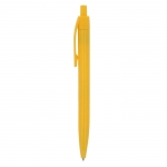 Bolígrafo clásico con clip para gota de resina tinta azul PrintClip color amarillo tercera vista
