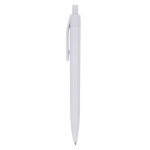 Bolígrafo clásico con clip para gota de resina tinta azul PrintClip color blanco tercera vista