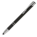 Bolígrafos grabados de aluminio baratos táctiles tinta azul Arrowtouch color negro tercera vista