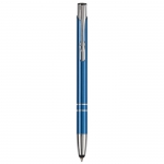Bolígrafos grabados de aluminio baratos táctiles tinta azul Arrowtouch color azul oscuro segunda vista