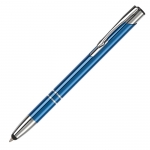 Bolígrafos grabados de aluminio baratos táctiles tinta azul Arrowtouch color azul oscuro tercera vista