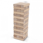 Jenga de 48 bloques en bolsa de algodón para fácil transporte color madera segunda vista