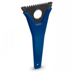 Rascador de hielo 3 en 1 de plástico reciclado con 3 funciones color azul