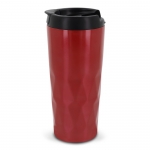 Vaso termo con original diseño geométrico de ondas 450ml Waves color rojo sexta vista