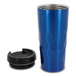 Vaso termo con original diseño geométrico de ondas 450ml Waves color azul cuarta vista