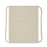 Mochila de cuerdas de algodón y certificación OEKO-TEX 140 g/m2 color beige segunda vista
