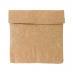 Portasnacks térmico de papel reciclado con cierre de velcro Snacks color marrón cuarta vista