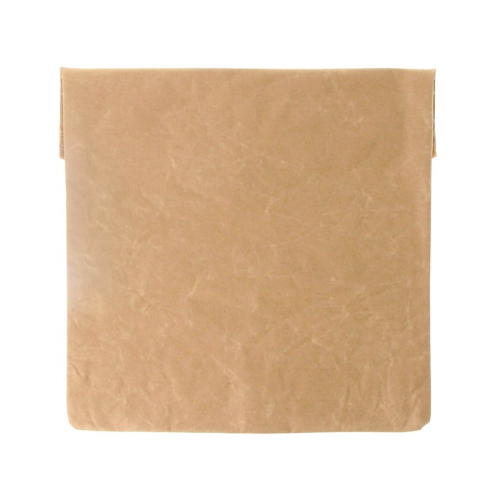 Portasnacks térmico de papel reciclado con cierre de velcro Snacks color marrón quinta vista