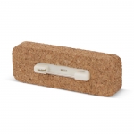 Identificador de corcho para empresas con imperdible Cork color natural segunda vista