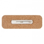 Identificador de corcho para empresas con imperdible Cork color natural cuarta vista