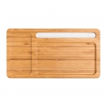 Set de sobremesa de bambú con cargador inalámbrico Bamboo Tidy color marrón claro