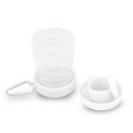 Vaso plegable para guardar pastillas de 200ml Pillcup Colors color blanco