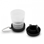 Vaso plegable para guardar pastillas de 200ml Pillcup Colors color negro