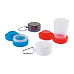 Vaso plegable para guardar pastillas de 200ml Pillcup Colors vista con varios colores