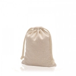Bolsa de regalo de algodón con certificación OEKO-TEX 10x14 cm color beige