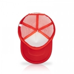 Gorra promocional estilo trucker para impresión a todo color MidTown color rojo