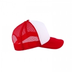 Gorra promocional estilo trucker para impresión a todo color MidTown color rojo