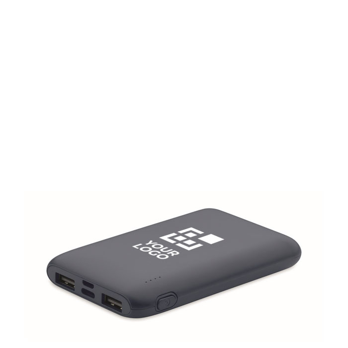 Powerbank rectangular hecho de ABS reciclado 5.000 mAh