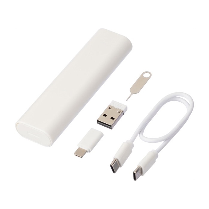 Cable de carga y transferencia de datos con varias funciones color blanco cuarta vista