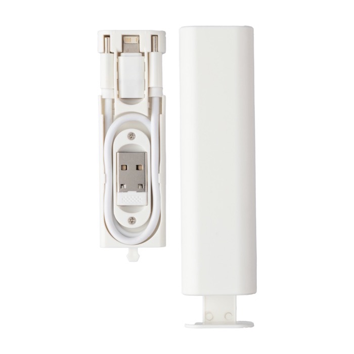 Cable de carga y transferencia de datos con varias funciones color blanco octava vista