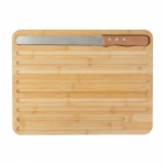 Set de tabla publicitaria con cuchillo para cortar pan Baguette color marrón quinta vista