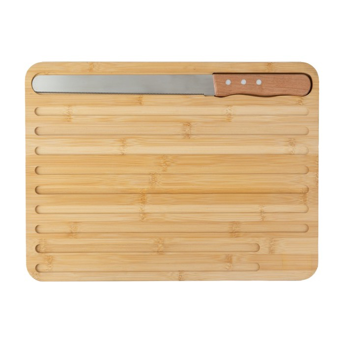 Set de tabla publicitaria con cuchillo para cortar pan Baguette color marrón quinta vista Set de tabla publicitaria con cuchillo para cortar pan Baguette color marrón quinta vista