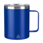 Vaso 300ml antifugas de acero inoxidable reciclado color azul ultramarino primera vista