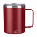 Vaso 300ml antifugas de acero inoxidable reciclado color burdeos primera vista