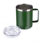 Vaso 300ml antifugas de acero inoxidable reciclado color verde segunda vista